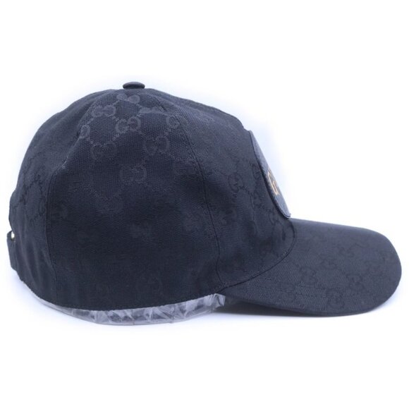 Gucci GG Canvas Logo Baseball Cap Hat Black main image 4